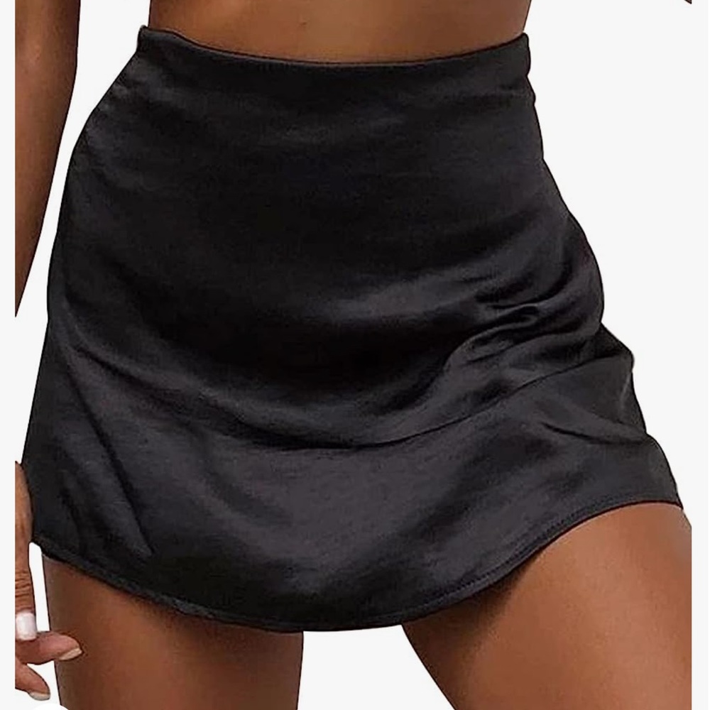 Satin Mini skirt from Amazon